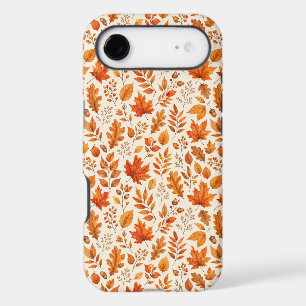 Warm Autumn Leaves Seamless Pattern
