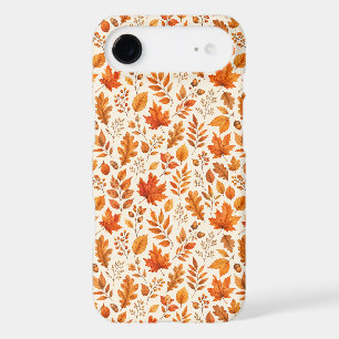 Warm Autumn Leaves Seamless Pattern