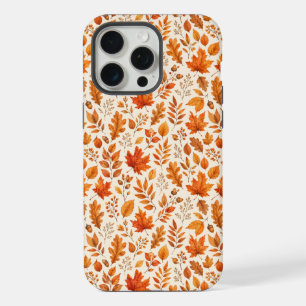 Warm Autumn Leaves Seamless Pattern iPhone 15 Pro Max Case