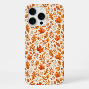 Warm Autumn Leaves Seamless Pattern iPhone 16 Pro Max Case