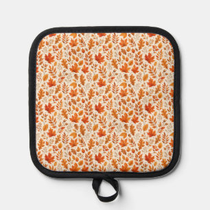 Warm Autumn Leaves Seamless Pattern Pot Holder