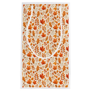 Warm Autumn Leaves Seamless Pattern Small Gift Bag