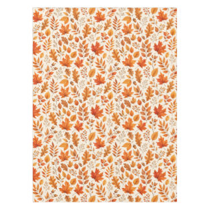 Warm Autumn Leaves Seamless Pattern Tablecloth