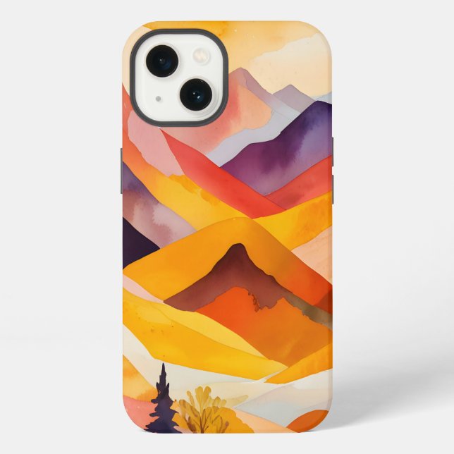 Warm Autumn Mountains iPhone Case (Back)