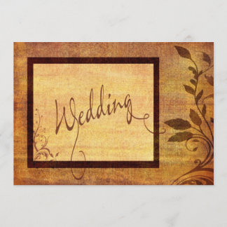 Warm Autumn Romance Affordable Wedding 5 x 7 Invitation