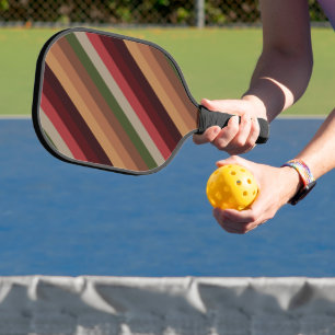 Warm Autumn Stripes  Pickleball Paddle