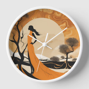 Warm Autumn Wall Clock