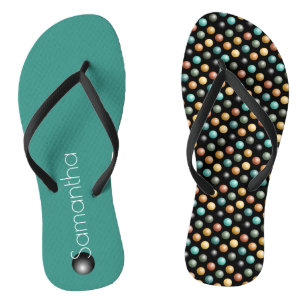 Warm Baroque Colours 3D Dotted Pattern Jandals