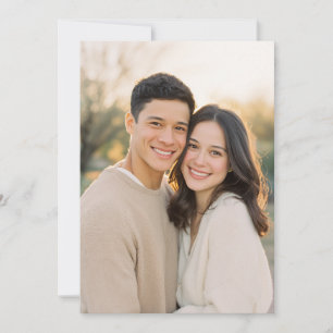 Warm Beige Candid Photo Invitation
