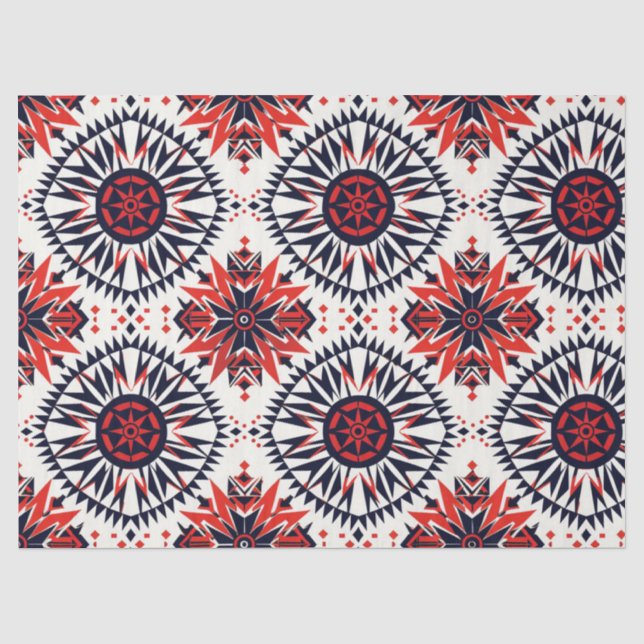 Warm Beige "Cosmic Interlock" Artful Gift Tissue Paper (Front)