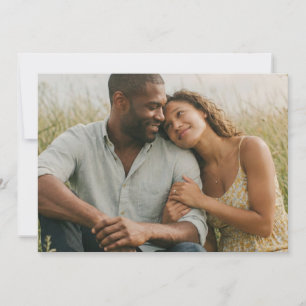 Warm Beige Floral Photo Invitation