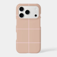 Warm Beige Grid Pattern Minimal Soft Check Design