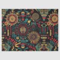 Warm Beige "Heritage-Inspired Patterns" Tissue Pap