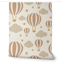 Warm Beige Hot Air Balloon Nursery