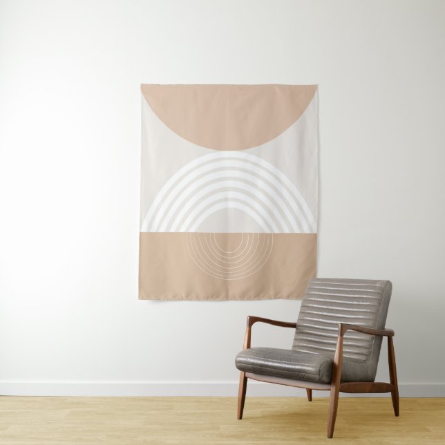 Warm Beige Sun Arch Balance #2 Tapestry (In Situ)