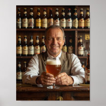 Warm Belgian Abbey Tavern Welcome Poster