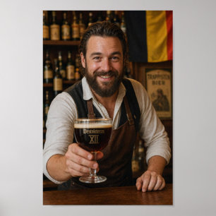 Warm Belgian Barman Welcome Toast Poster