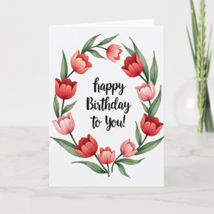 Warm Birthday Wreath Card