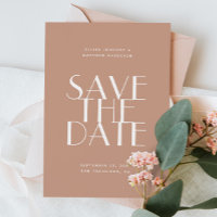 Warm Blush Romantic Wedding | Modern Photo & QR