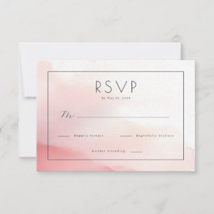 Warm Blush Watercolor RSVP Card