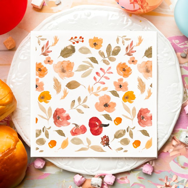 Warm Boho Little pumpkin fall baby shower  Napkin (Warm Boho Little pumpkin fall baby shower Napkins)