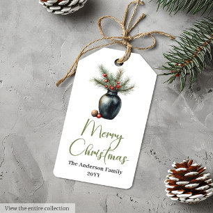 Warm Boho Rustic Holiday Gift Tag for Office
