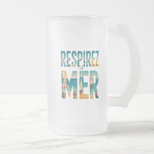Warm Breeze  Frosted Glass Beer Mug
