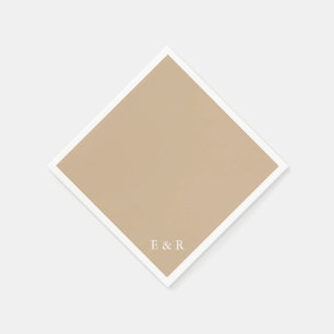 Warm Brown Sand - Spring 2018 London Fashion Trend Napkin