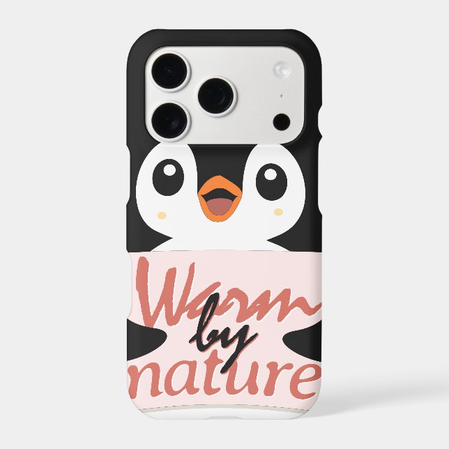 Warm by nature: Adorable Penguin with Playful Text (Back)