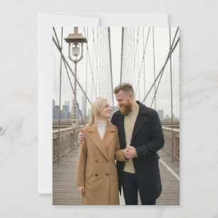 Warm Camel Romantic Photo Invitation