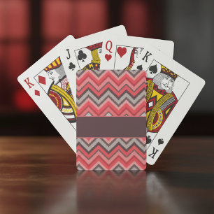 Warm Chevron Playing Cards