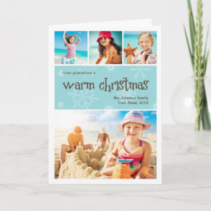 Warm Christmas 4 Photo Holiday Greeting Card