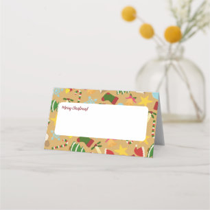 Warm Christmas Place Cards - Dinner Table Decor