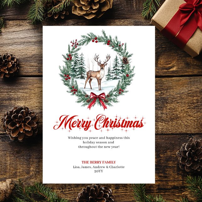 Warm Christmas Scene Watercolor Greeting Card (Warm Christmas Scene Watercolor Greeting Card)