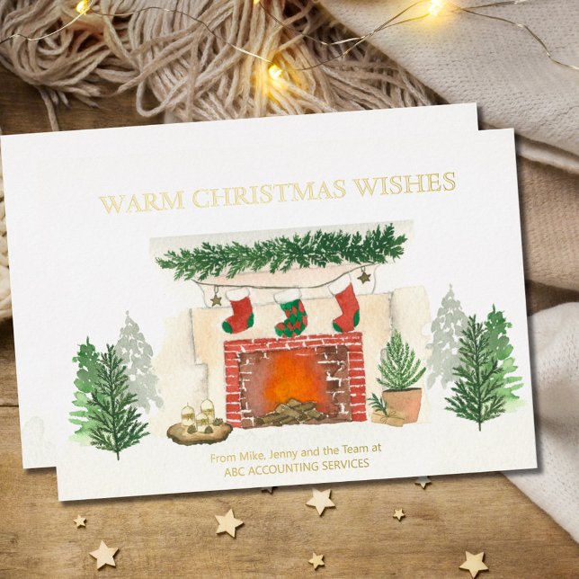 Warm Christmas Wishes Cosy Fireplace Gold (Creator Uploaded)