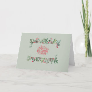 Warm Christmas Wishes Customizable Inside Text Holiday Card