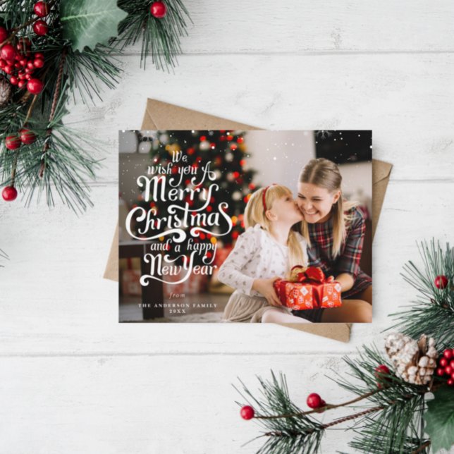 Warm christmas wishes holiday postcard (Creator Uploaded)