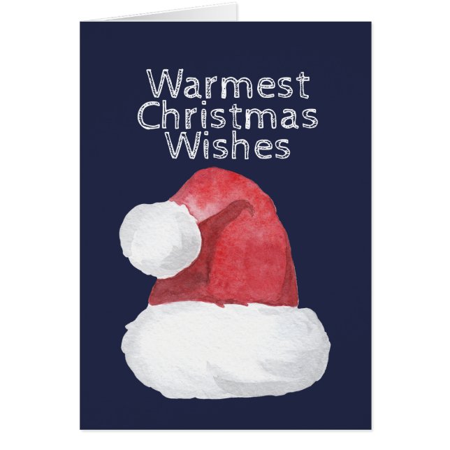 Warm Christmas Wishes/Santa Hat/Personalise (Front)