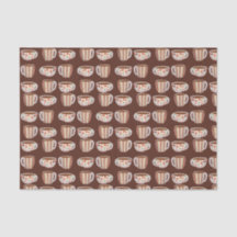 Warm Circle Pattern On Cups Of Coffee