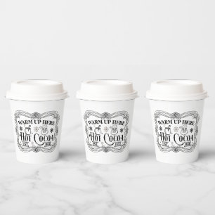 warm cocoa Christmas Santa Holiday Paper Cups