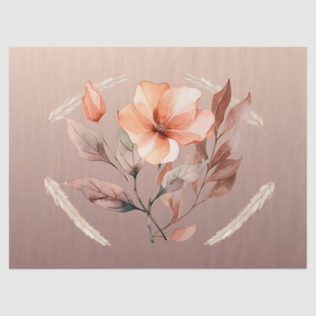 Warm Color Country Design Tissue Paper (Front)