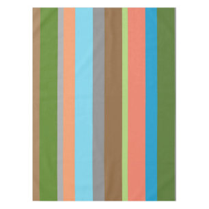 Warm color tones striped Tablecloth