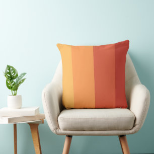 Warm colors - retro shades stripes  cushion