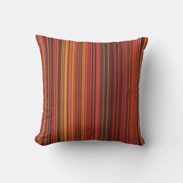 Warm Colour - Trendy Style - Stripe Pattern Cushion (Front)