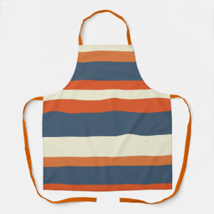 Warm Colourful Horizontal Stripes Apron