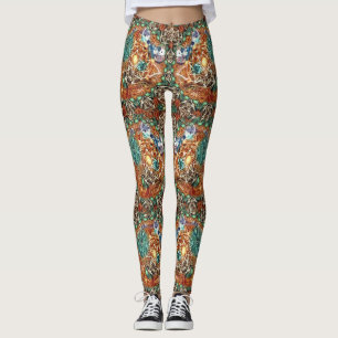 Warm Colourful Modern Leggings by Joya Eve