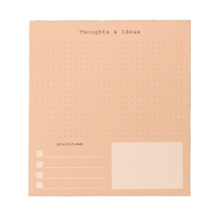 Warm, colourful retro aesthetic Thoughts & Ideas Notepad