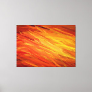 Warm Colours Abstract Art Painting 2 Canvas Print