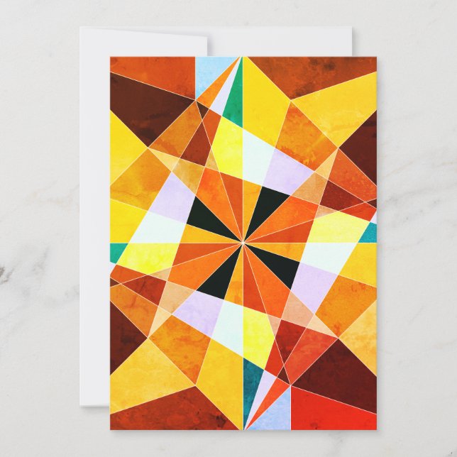 Warm Colours Cool Angular Geometric Shapes (Front)