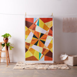 Warm Colours Cool Angular Geometric Shapes Fabric